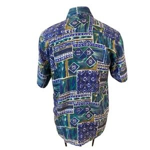 Robert Stock Mens Vintage 1990s Silk Button Down